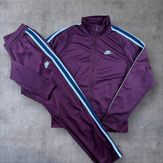 Nike Tracksuit – Weinrot – Herren – Größe S – Vintage Trainingsanzug mit Zipper