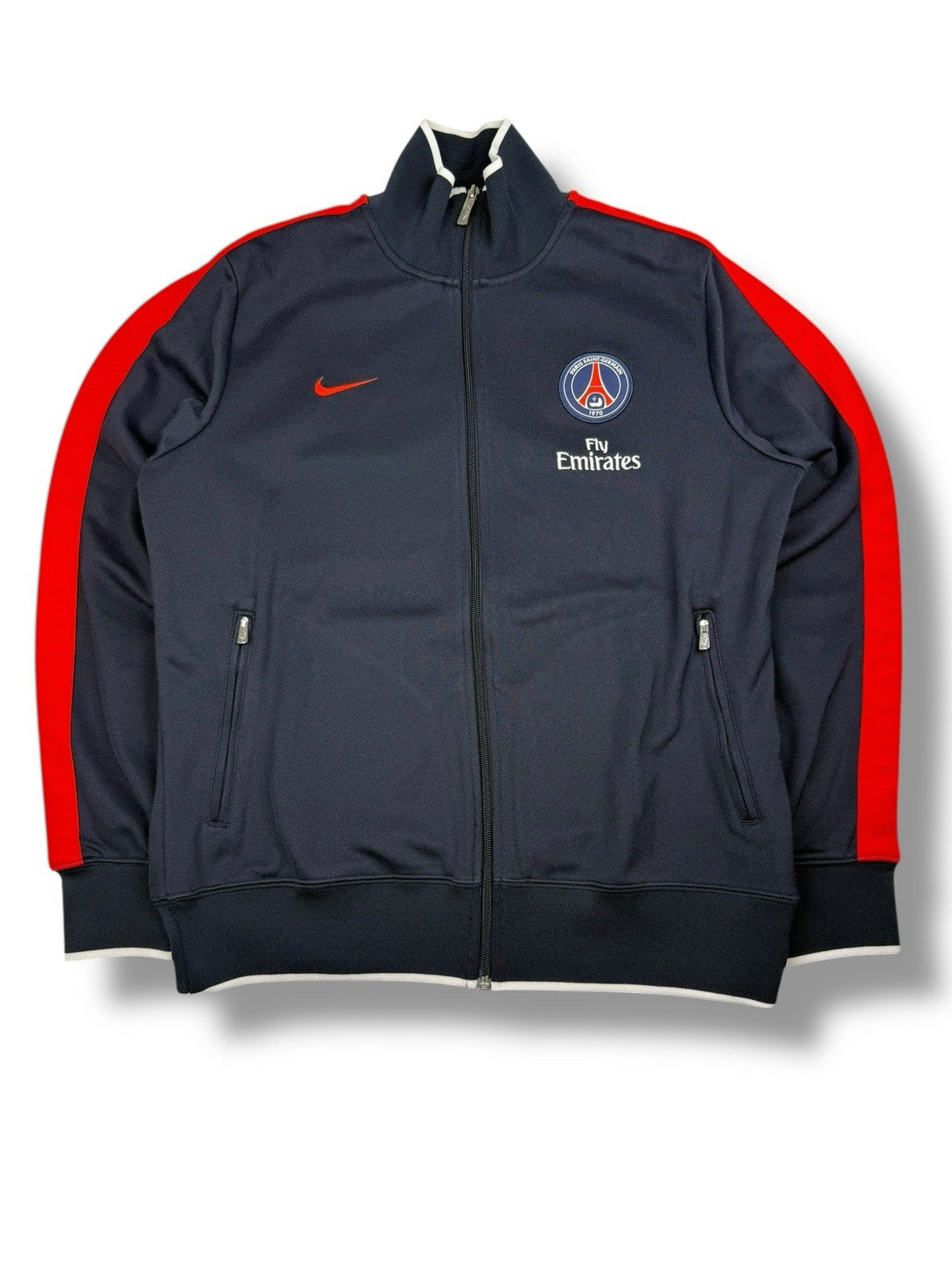 Nike Paris Saint-Germain Track Jacket – Dunkelblau/Rot – Größe L – Vintage Nike
