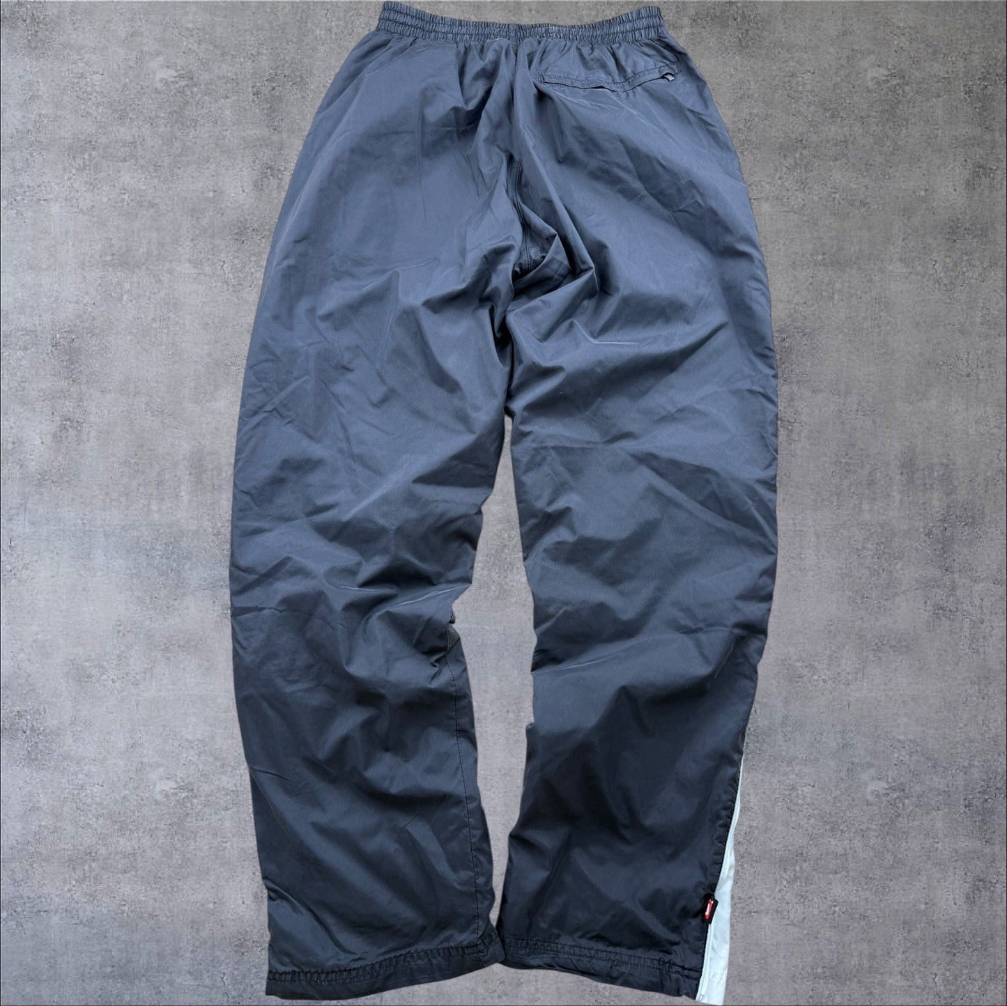 Nike Track Pants – Schwarz – Baggy Fit – Herren S – Nylon – Open Leg