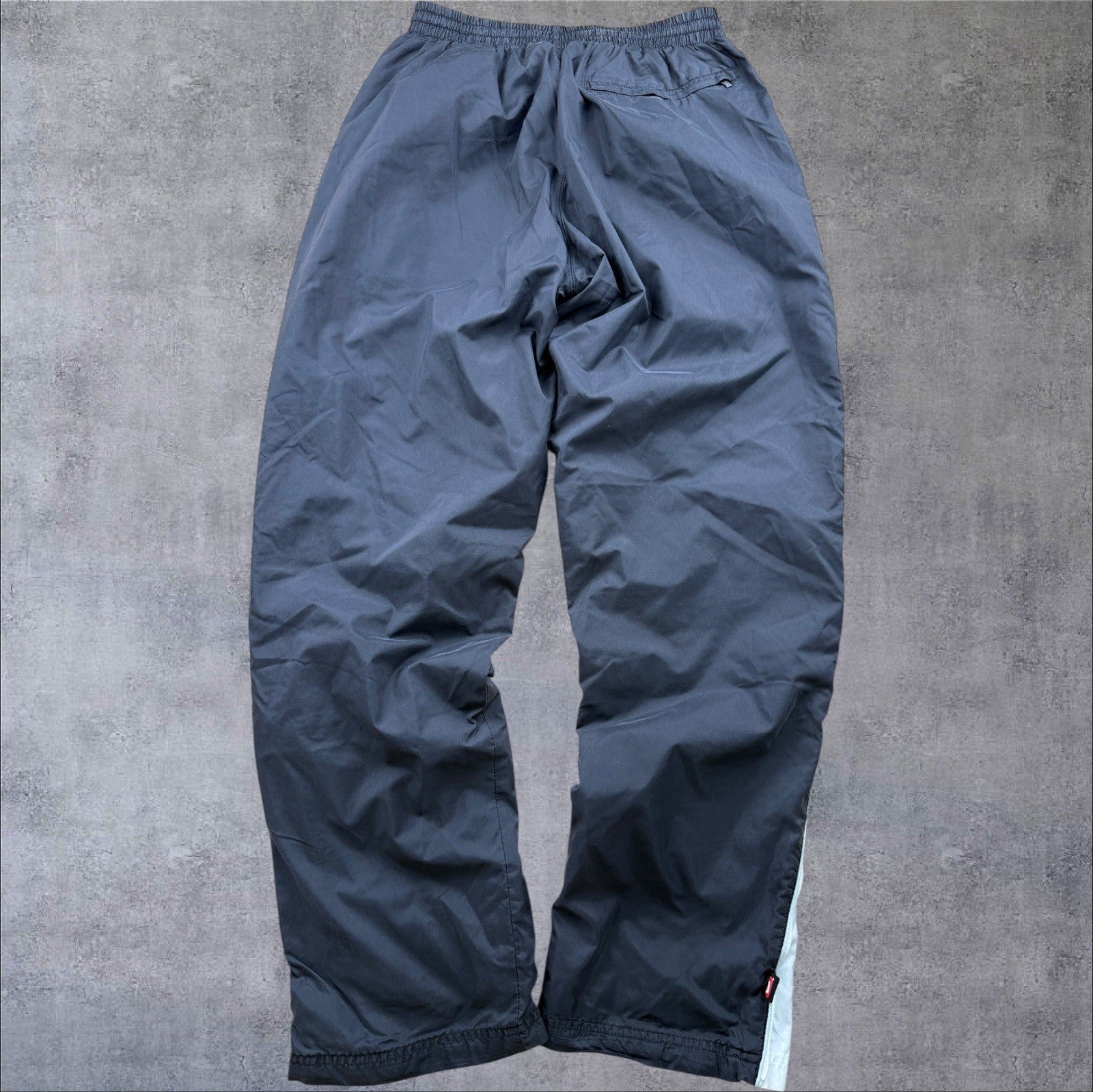 Nike Track Pants – Schwarz – Baggy Fit – Herren S – Nylon – Open Leg