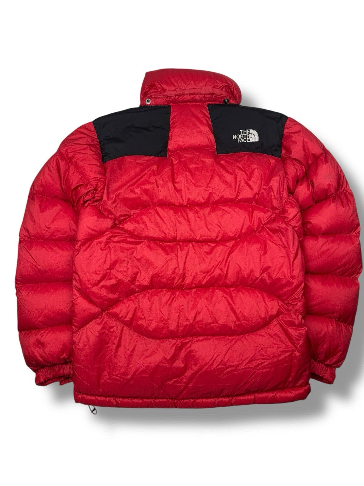 The North Face Puffer Jacket – Rot/Schwarz – Größe S (Label 90) – 800 Fill