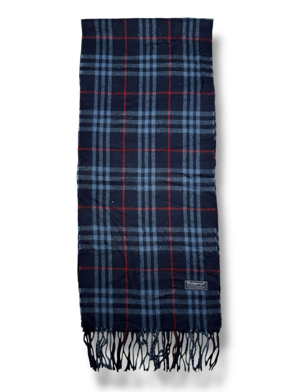 Burberry Schal – Blau – 100 % Lammwolle