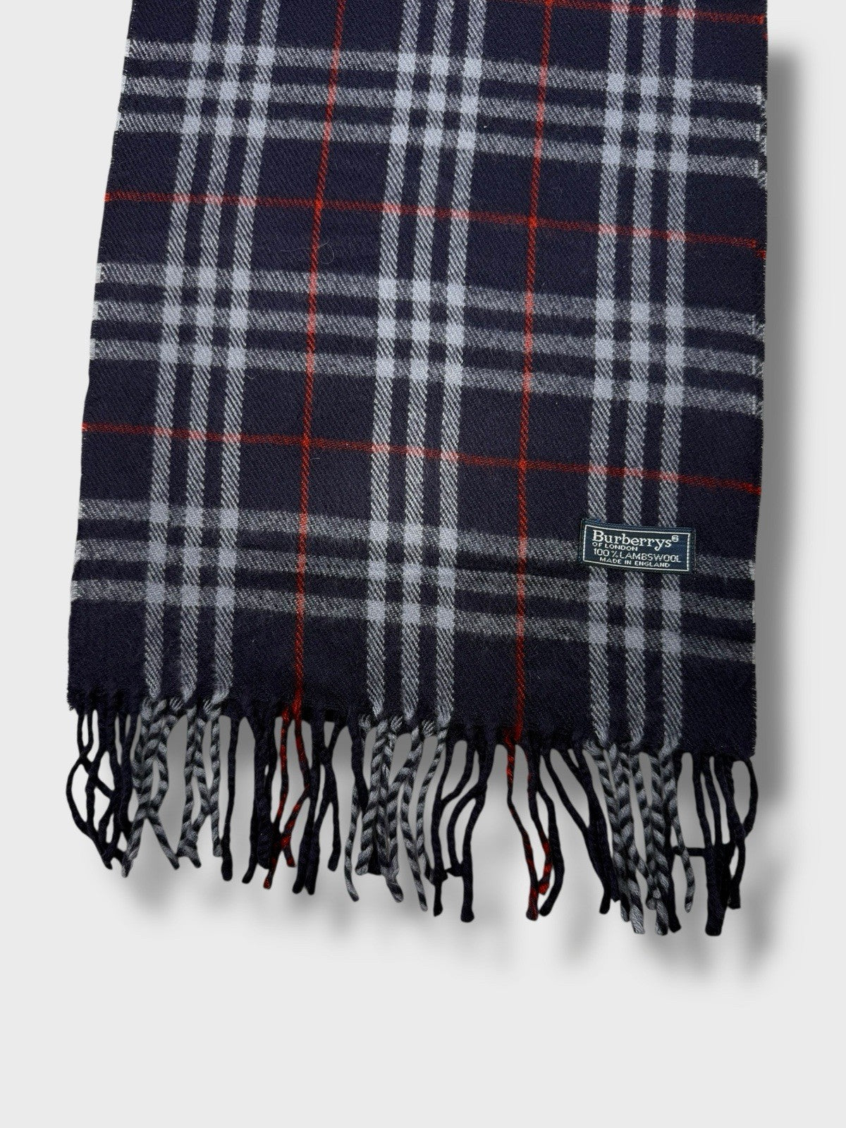 Burberry Schal – Blau – Classic Check – 100 % Lammwolle