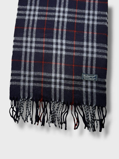 Burberry Schal – Blau – Classic Check – 100 % Lammwolle