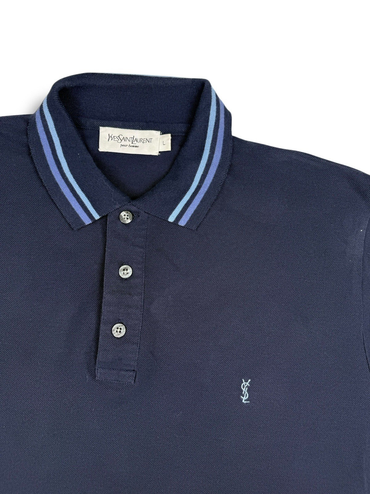 Vintage Yves Saint Laurent YSL Poloshirt / Polo Blau Größe L