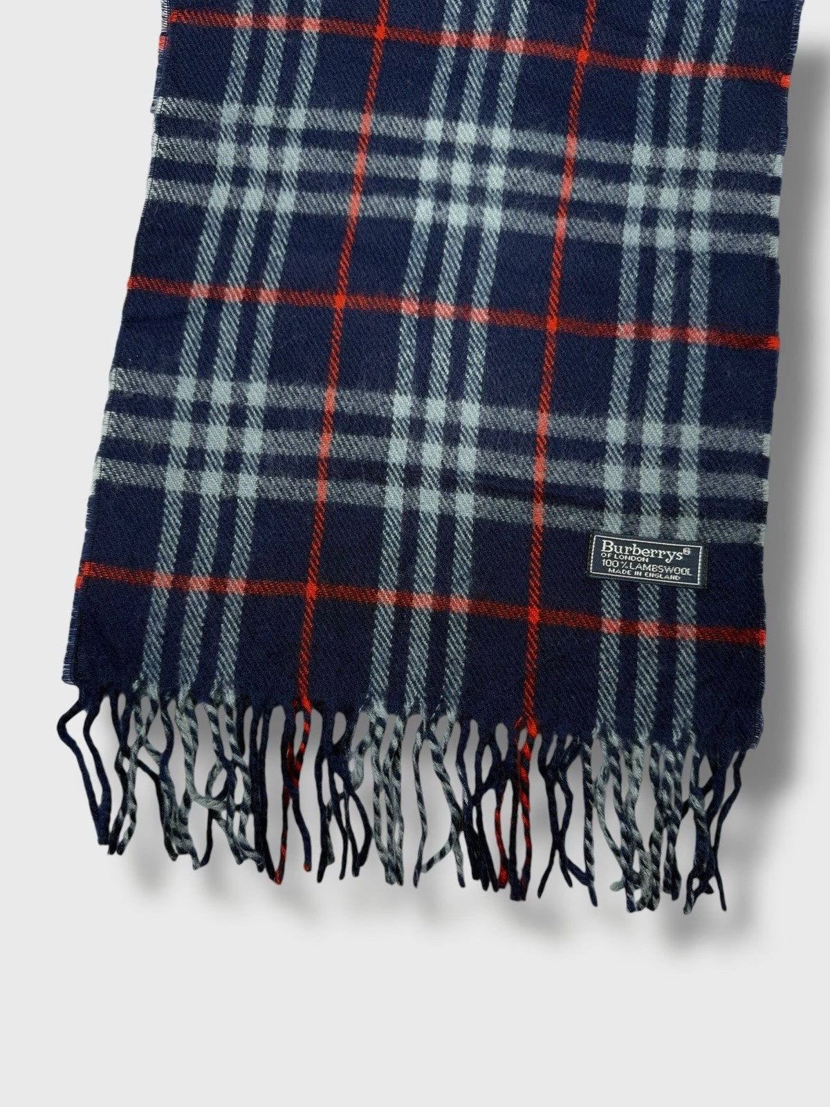 Burberry Schal – Dunkelblau/Marine – 100 % Lammwolle