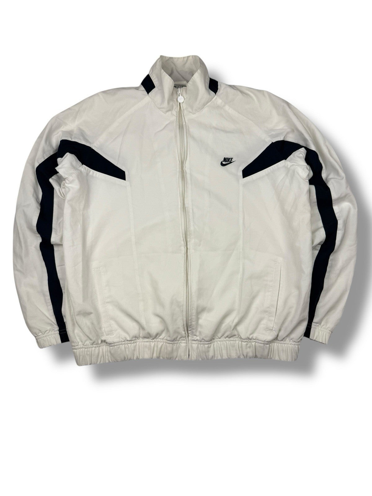 Nike – Track Jacket – Weiß/Schwarz – Größe L