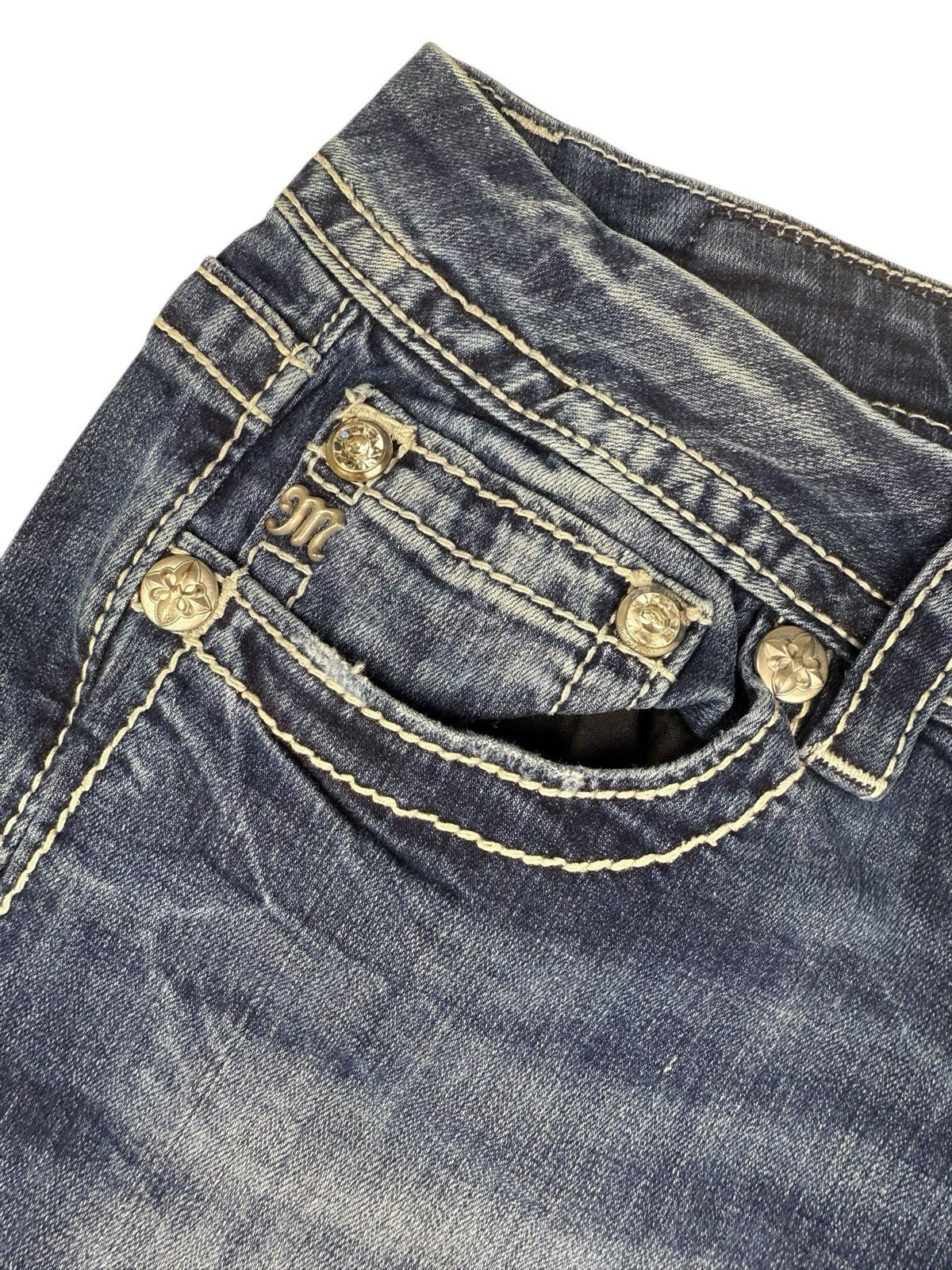 Miss Me Cropped Jeans – Blau – EU 38 