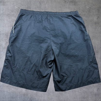 Nike Shorts – Schwarz – Herren XL – Leichtes Nylon – Baggy Fit – mit Piping