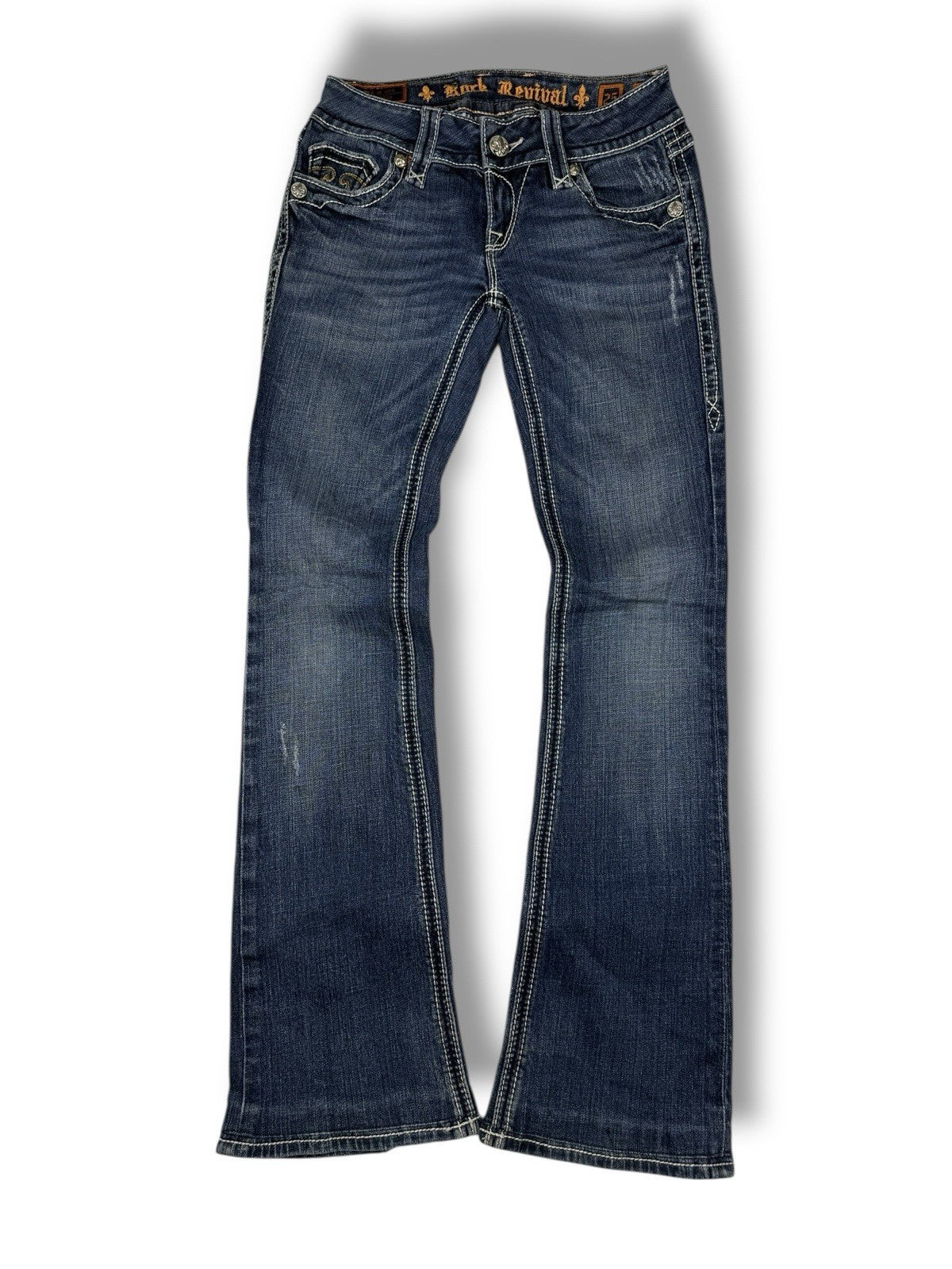 Rock Revival Jeans – Flared / Bootcut – Dunkelblau – Größe 25 (EU ca. 34)