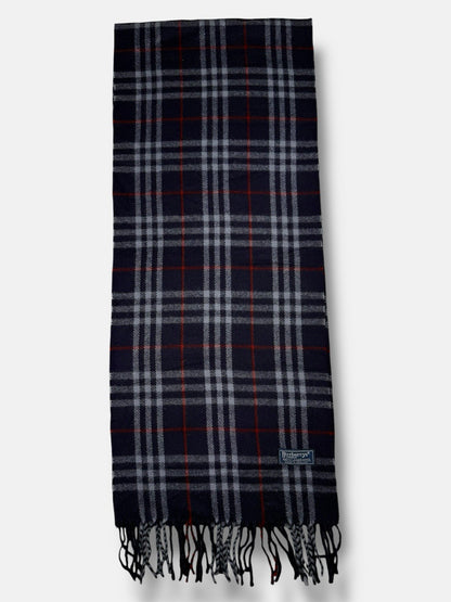 Burberry Schal – Blau – Classic Check – 100 % Lammwolle