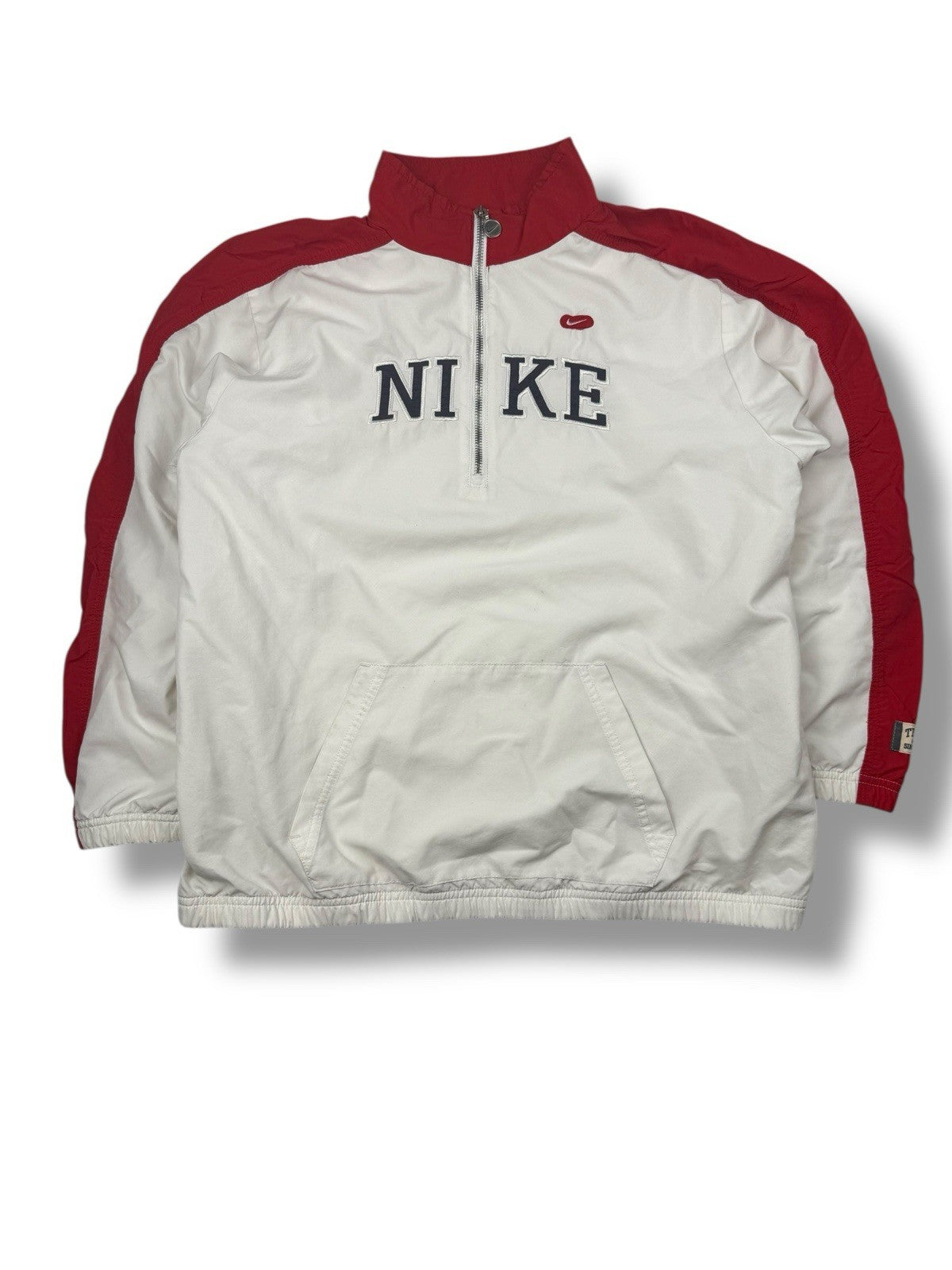 Nike Quarter Zip – Weiß-Rot – Größe S