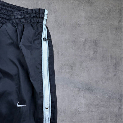 Nike Track Pants – Schwarz – Baggy Fit – Herren S – Nylon – Open Leg