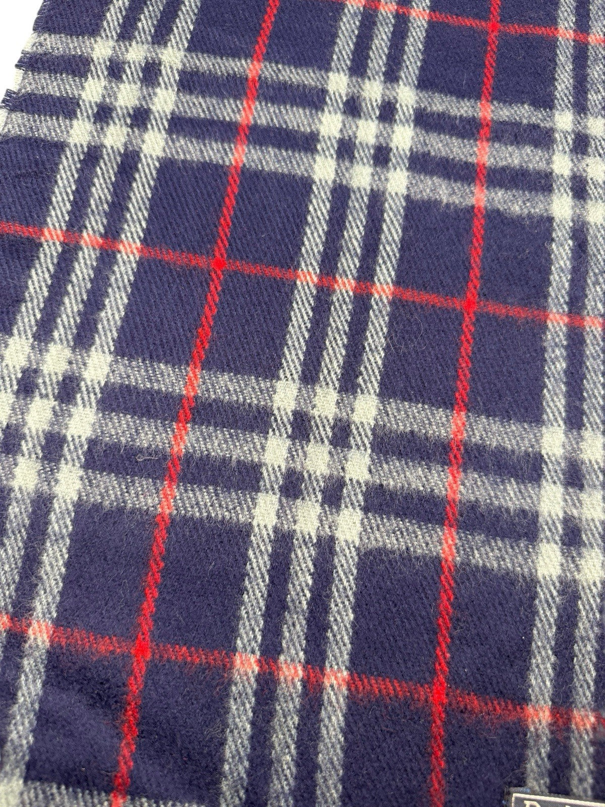 Burberry Schal – Blau – Classic Check – 100 % Lammwolle