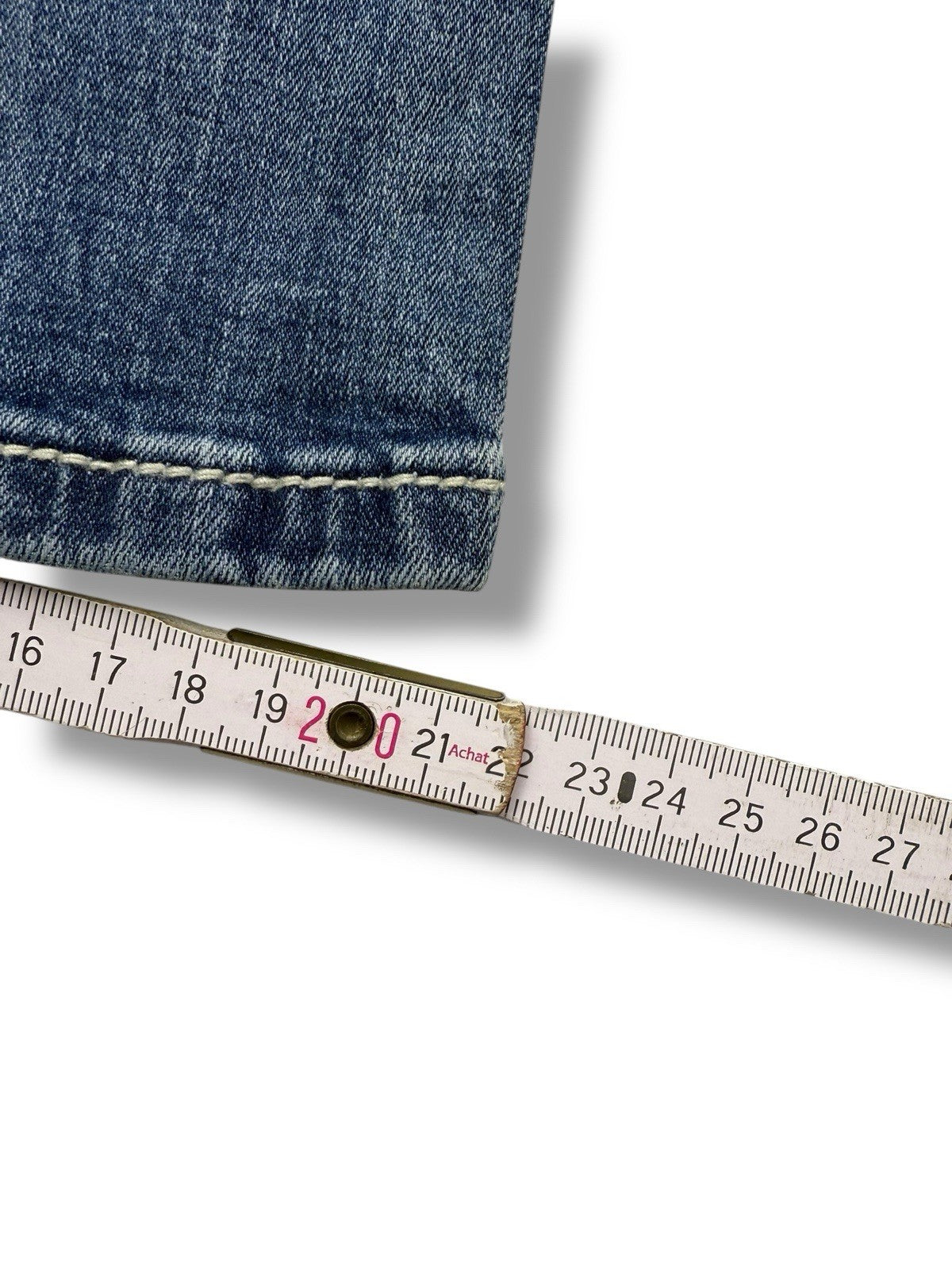 Miss Me Jeans – Blau – Größe 28 – Straight Fit – Engelsflügel Backpockets