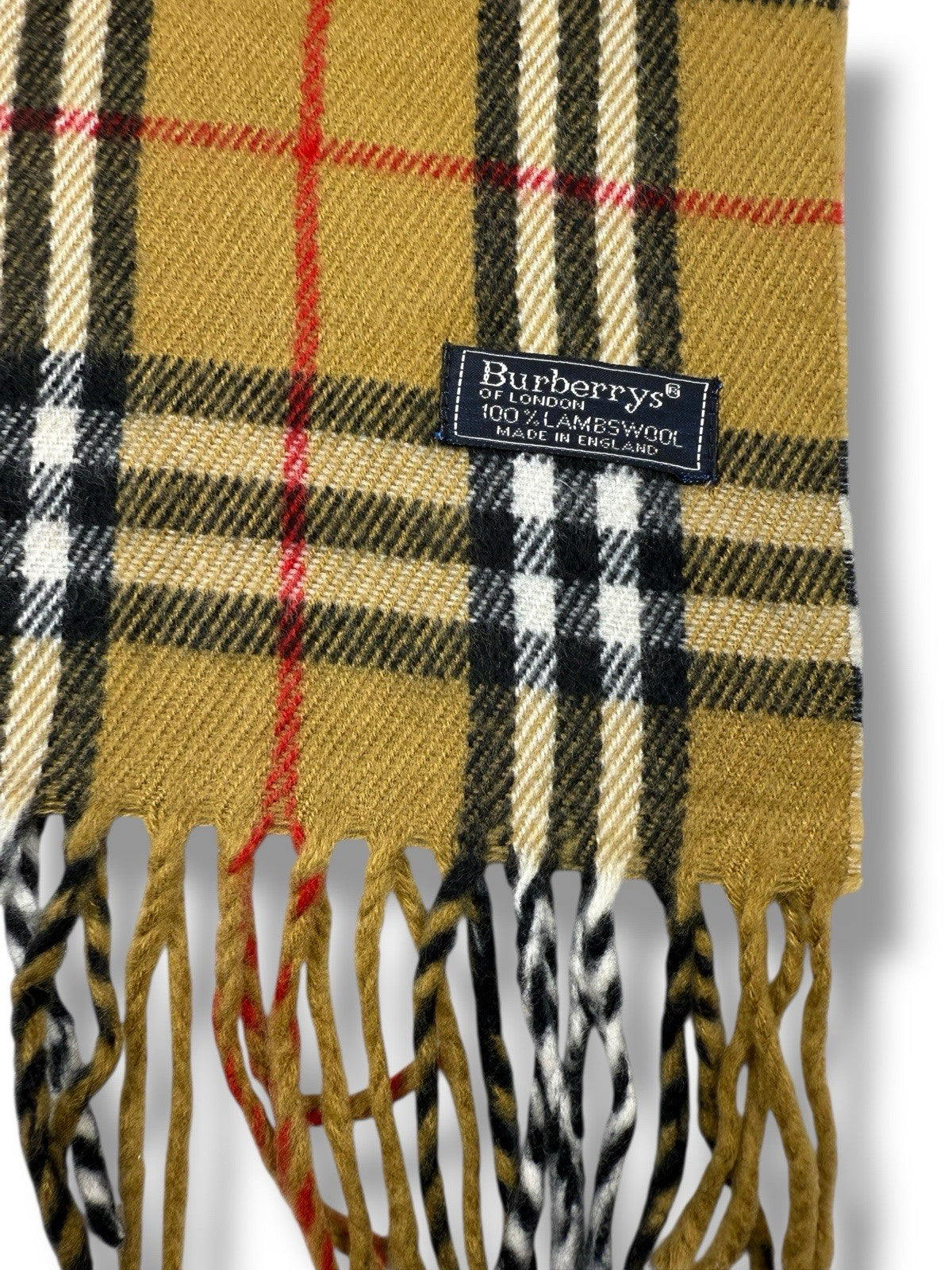 Burberry Schal – Dunkelbeige – 100 % Lammwolle