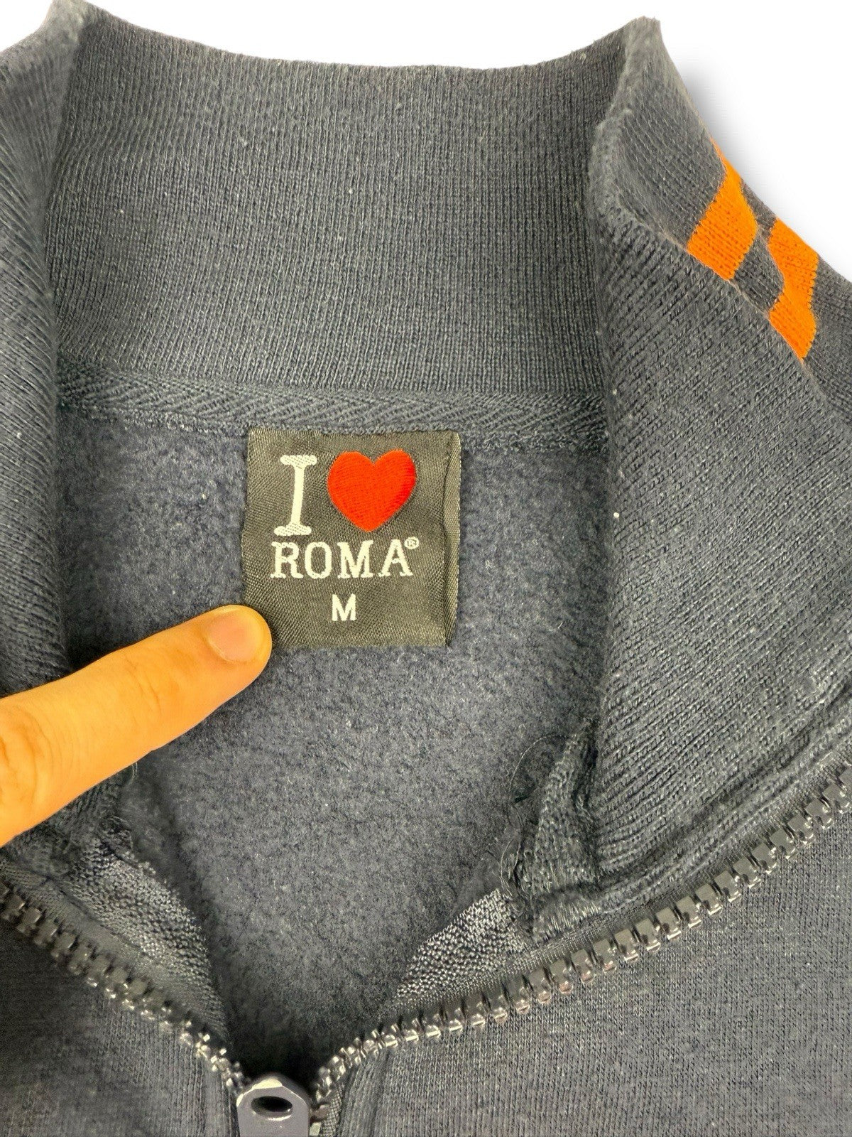 AS Roma Sweater – Schwarz / Orange – Größe S
