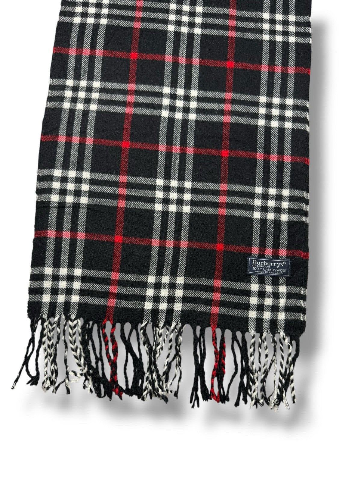 Burberry Schal – Schwarz – 100 % Lammwolle