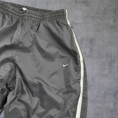 Nike Track Pants – Schwarz – Baggy Fit – Herren S – Nylon – Open Leg