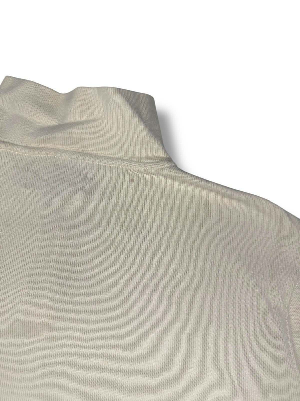 Ralph Lauren Sweater – Weiß – Größe M – Feinstrick Quarter ZIP Pullover 