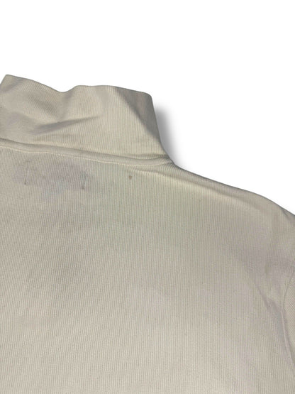 Ralph Lauren Sweater – Weiß – Größe M – Feinstrick Quarter ZIP Pullover 