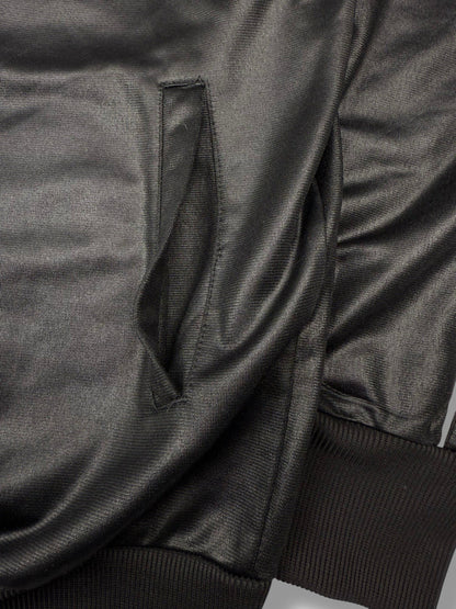 Italia Track Jacket – Schwarz – Größe M – Glänzend