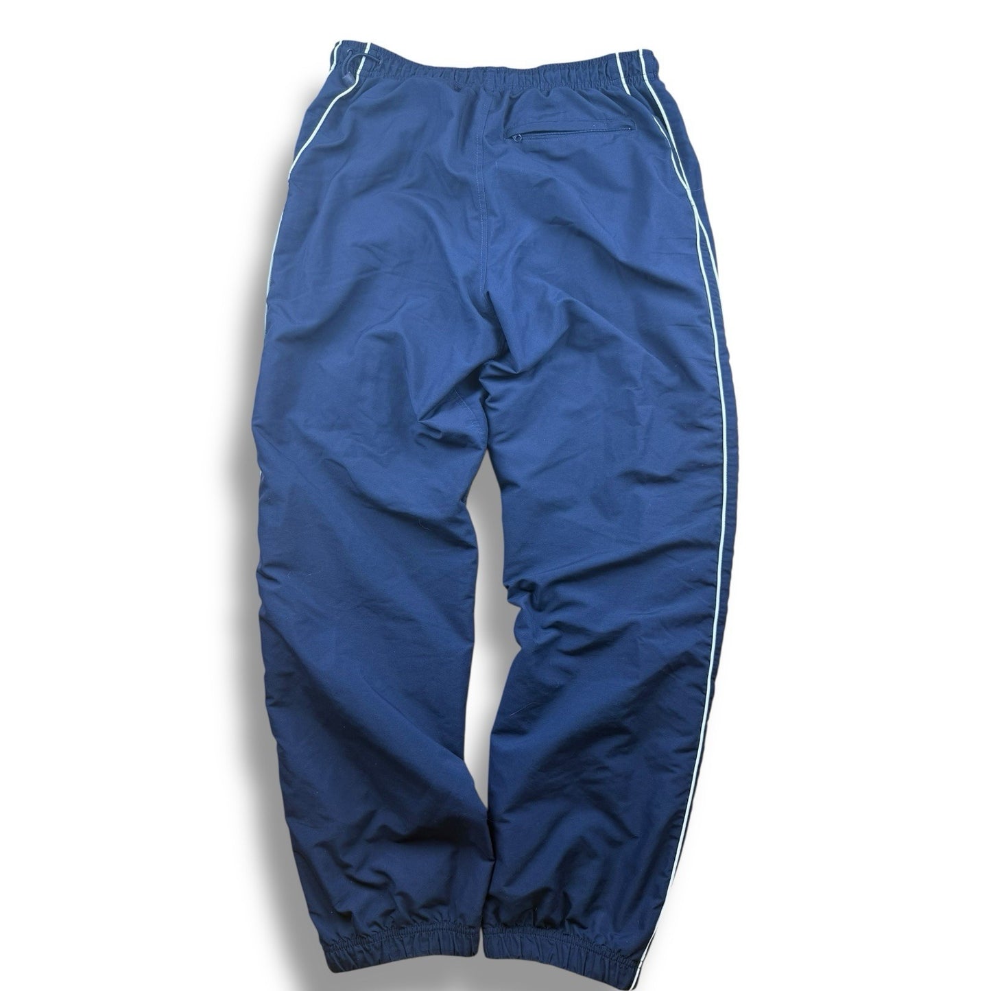 Nike Track Pants – Marineblau – Herren M – Doppeltes Piping – Open Leg