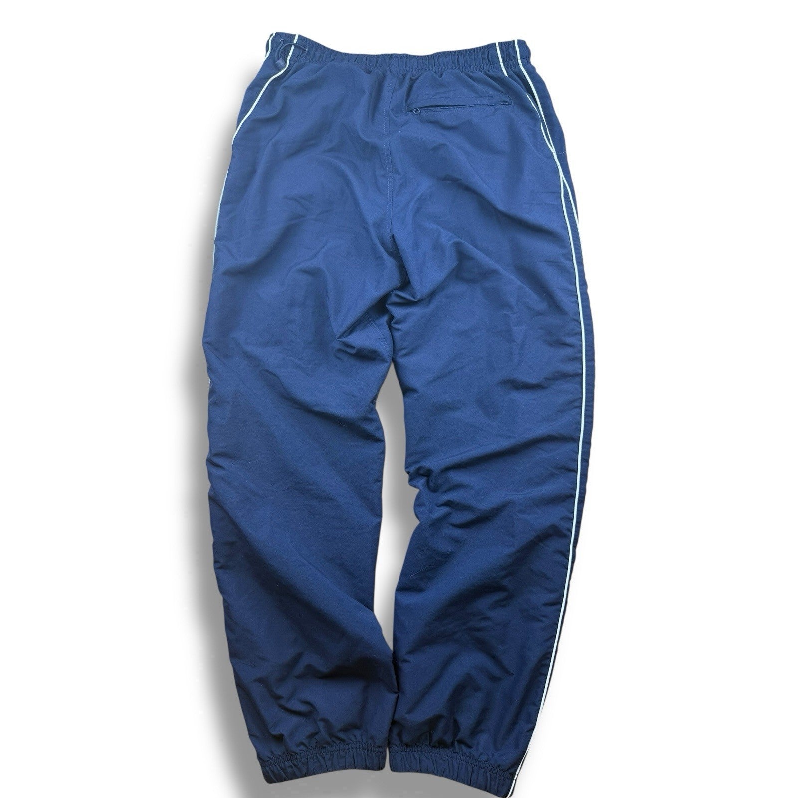 Nike Track Pants – Marineblau – Herren M – Doppeltes Piping – Open Leg