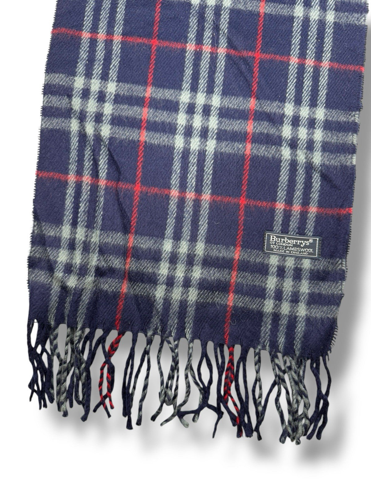 Burberry Schal – Blau – Classic Check – 100 % Lammwolle