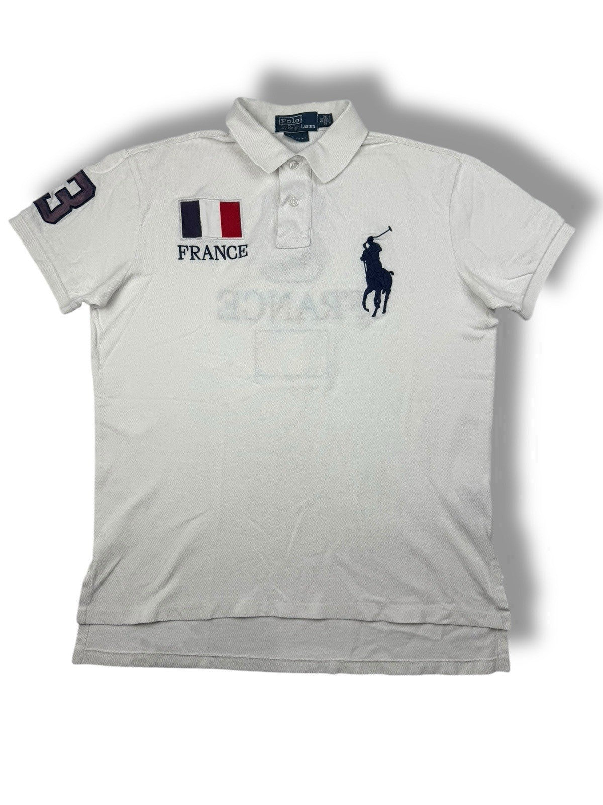 Ralph Lauren Polo – Frankreich Edition – Weiß – Größe M