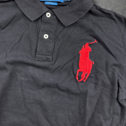 Ralph Lauren Big Pony Polo-Shirt – Schwarz – Herren S (Custom Fit)