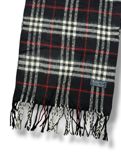 Burberry Schal – Schwarz – 100 % Lammwolle