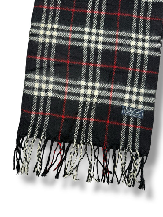 Burberry Schal – Schwarz – 100 % Lammwolle