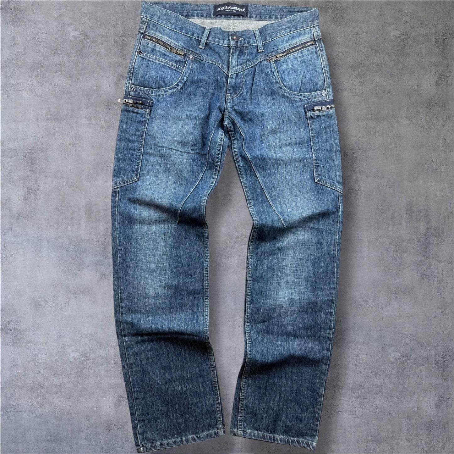 Dolce & Gabbana Vintage Jeans – Light Blue – Herren W34–35 – Baggy Fit 