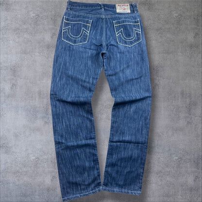 True Religion Jeans – Blau – Herren W33 – Baggy Fit & Signature Look