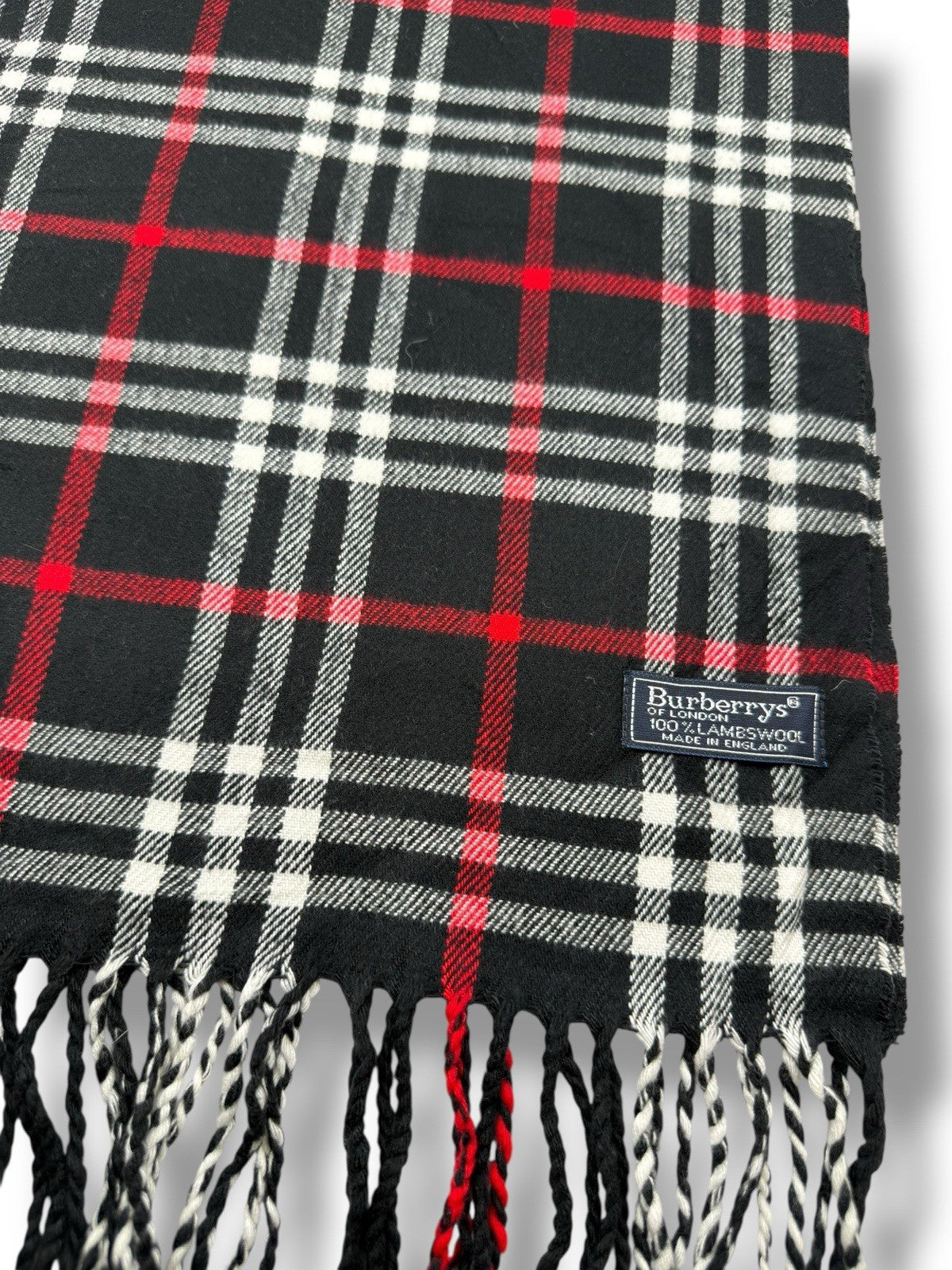 Burberry Schal – Schwarz – 100 % Lammwolle