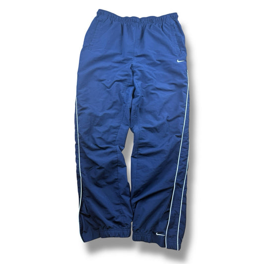 Nike Track Pants – Marineblau – Herren M – Doppeltes Piping – Open Leg