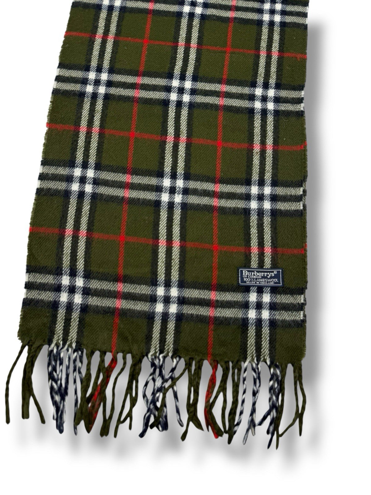 Burberry Schal – Grün – 100 % Lammwolle (Top erhalten)