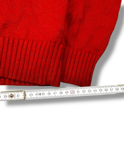 Ralph Lauren Quarter Zip – Rot – Größe L – Heavyweight Cotton Pullover