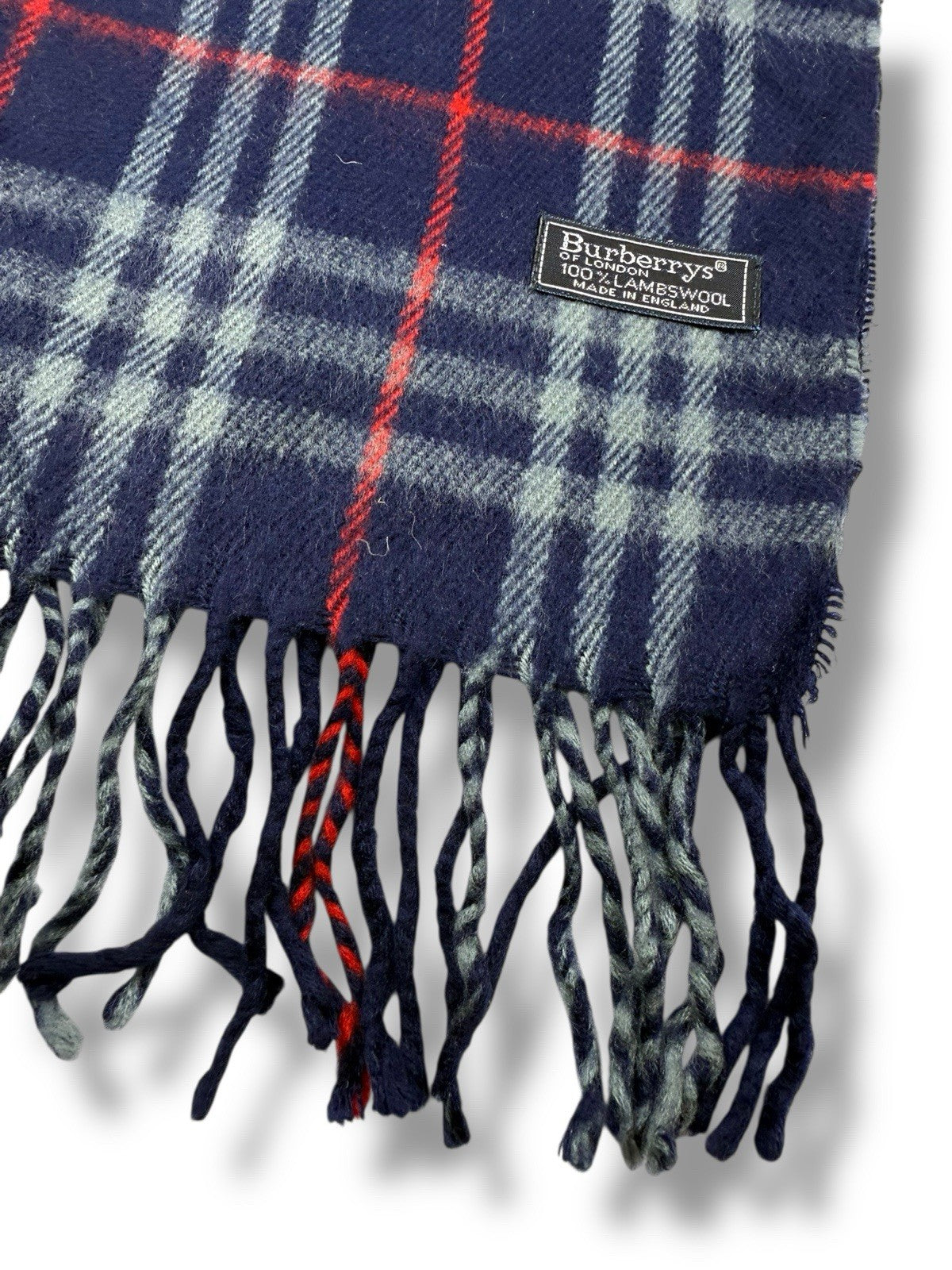 Burberry Schal – Blau – Classic Check – 100 % Lammwolle