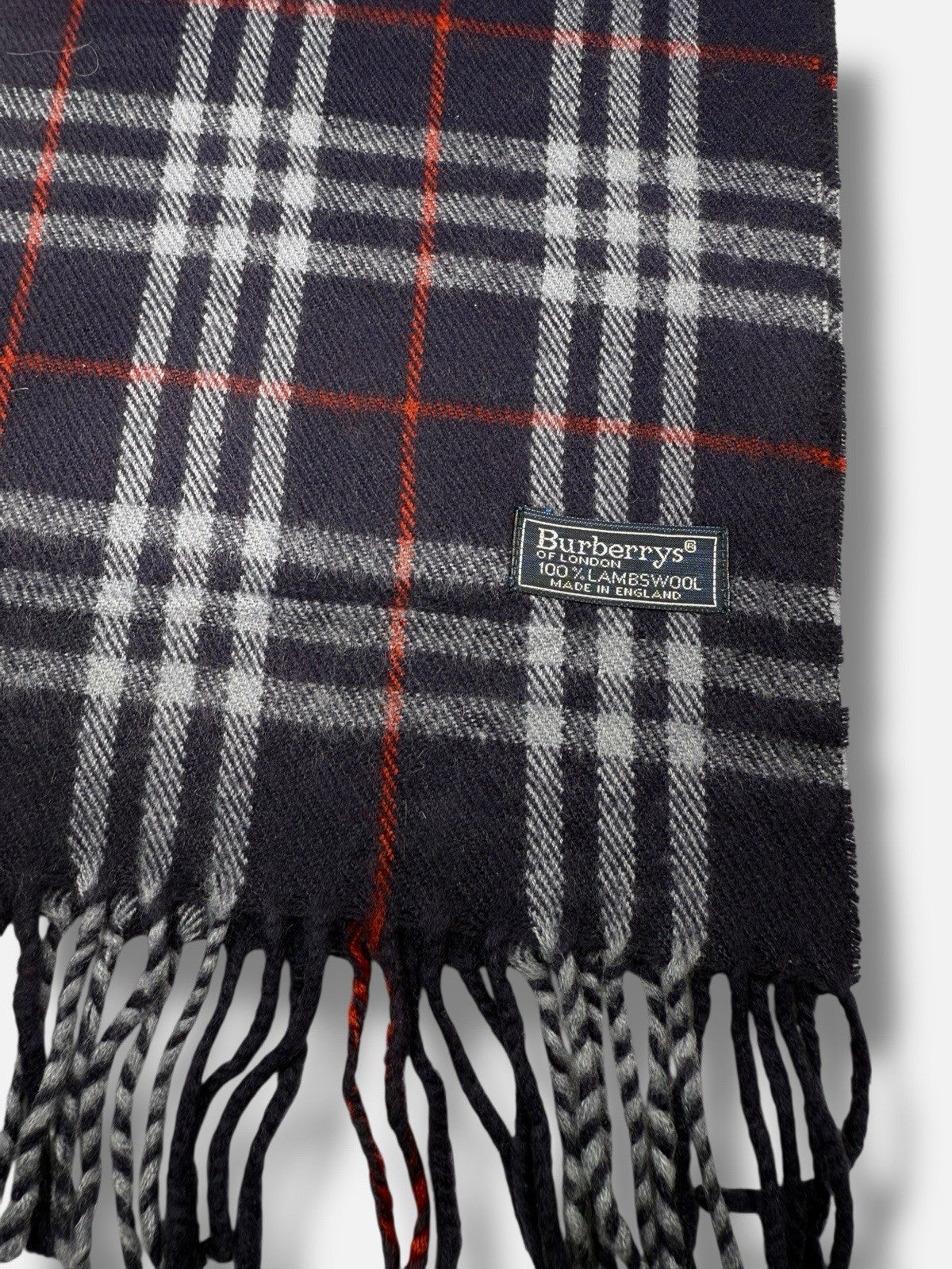 Burberry Schal – Blau – Classic Check – 100 % Lammwolle