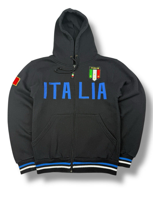 Italia Zip Hoodie – Schwarz – Größe XS