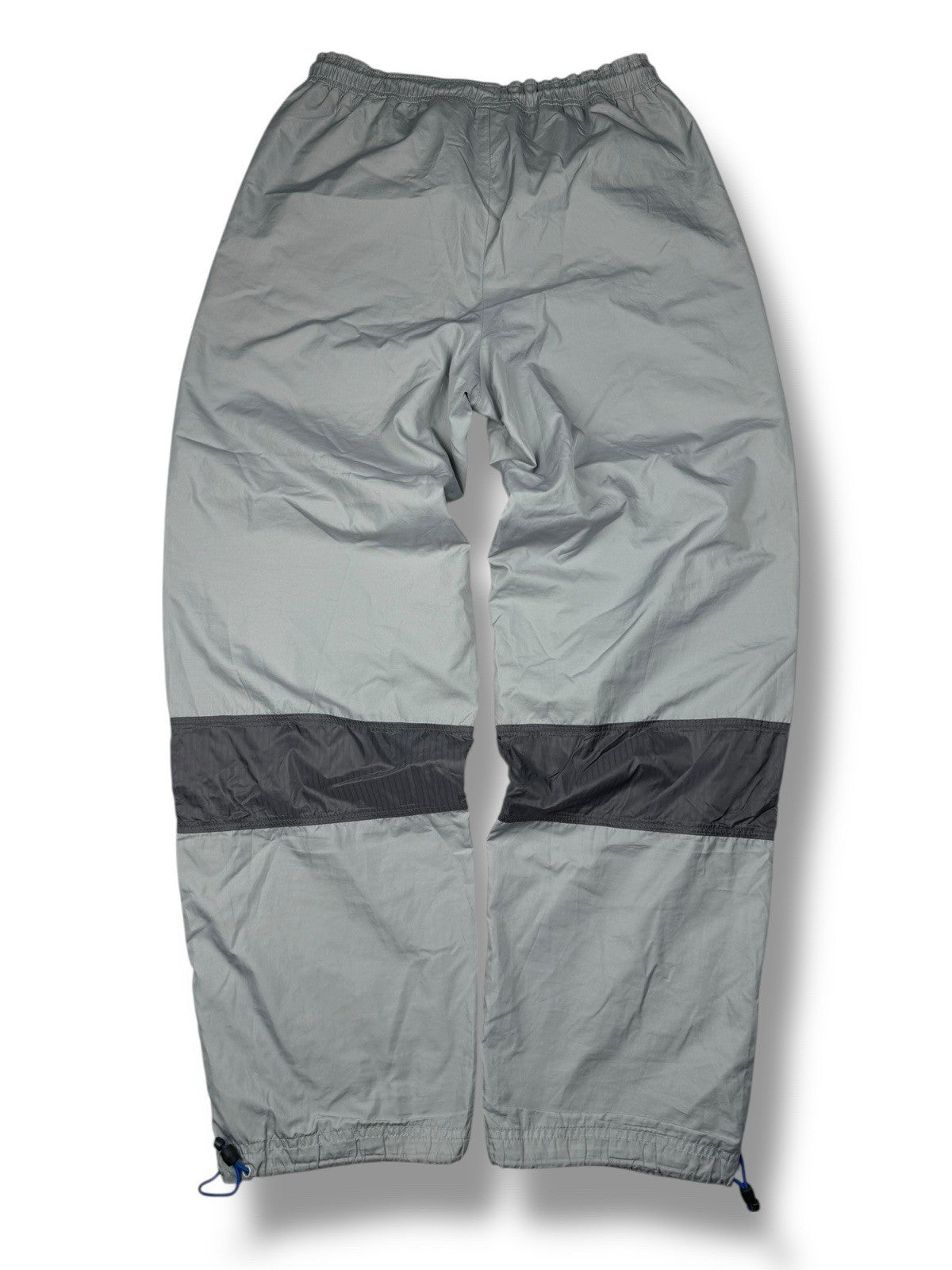 Nike – Hex Track Pants – Grau mit Blau – Größe S – Vintage