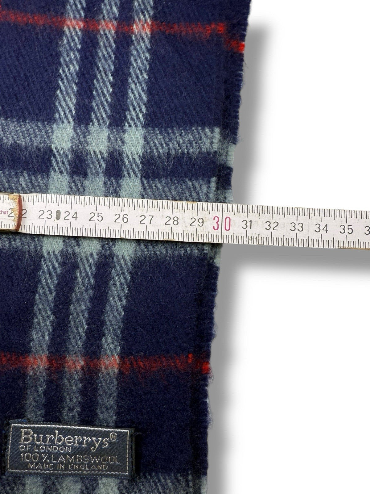 Burberry Schal – Blau – Classic Check – 100 % Lammwolle