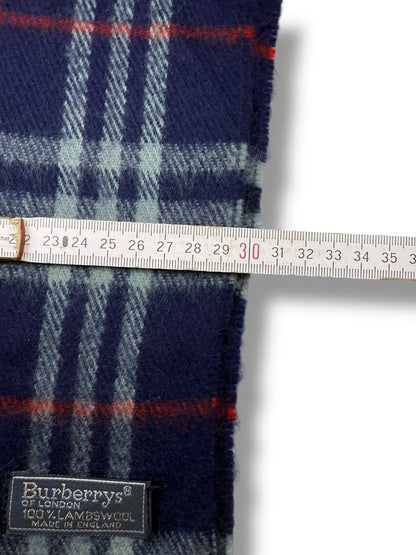 Burberry Schal – Blau – Classic Check – 100 % Lammwolle