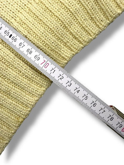 Ralph Lauren Quarter Zip – Weiß-Beige – Größe 2XL – Heavyweight Cotton