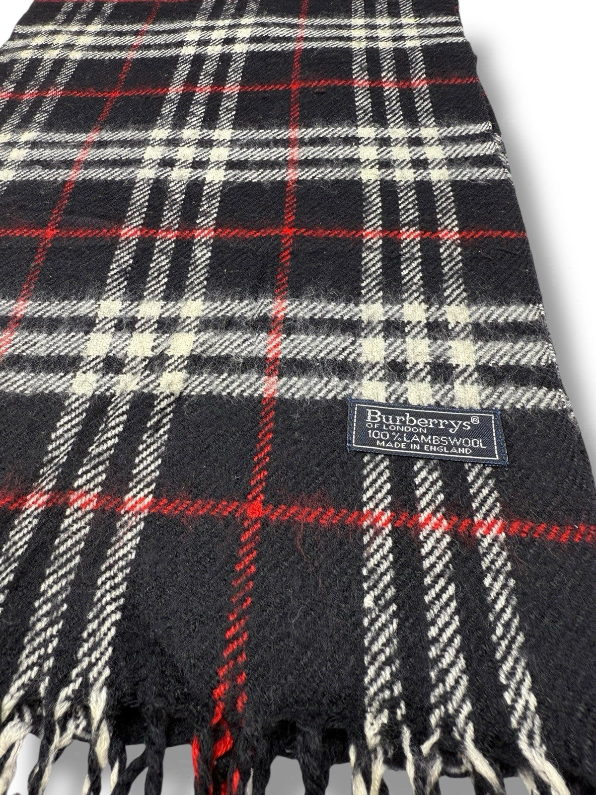 Burberry Schal – Schwarz – 100 % Lammwolle