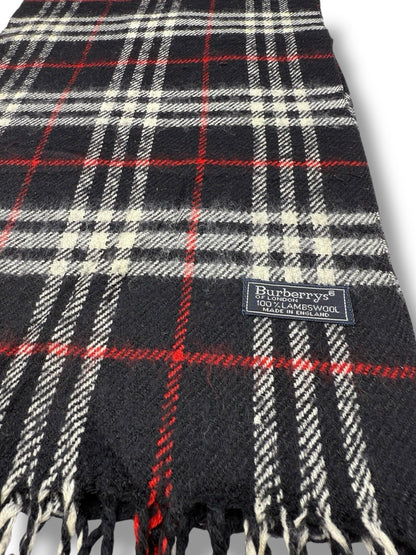Burberry Schal – Schwarz – 100 % Lammwolle