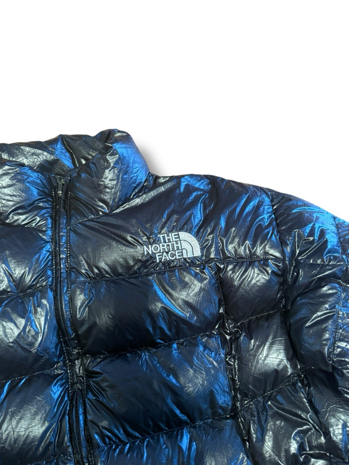 The North Face Puffer Jacket – Schwarz/Glänzend – 700 Fill – Herren M