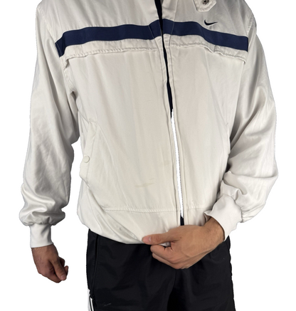 Vintage Nike Jacke – Weiß – Größe L (2000er Jahre) full zip white